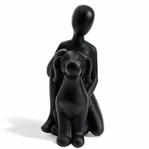 Scultura resina cane persona - resina,
