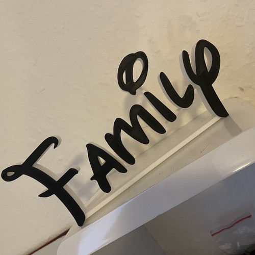 Scritta family decorativa - family,