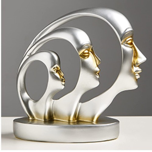 Arte moderna uomo viso fiore - moderna,