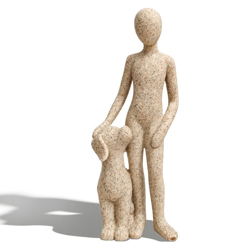 Scultura resina cane persona - resina,